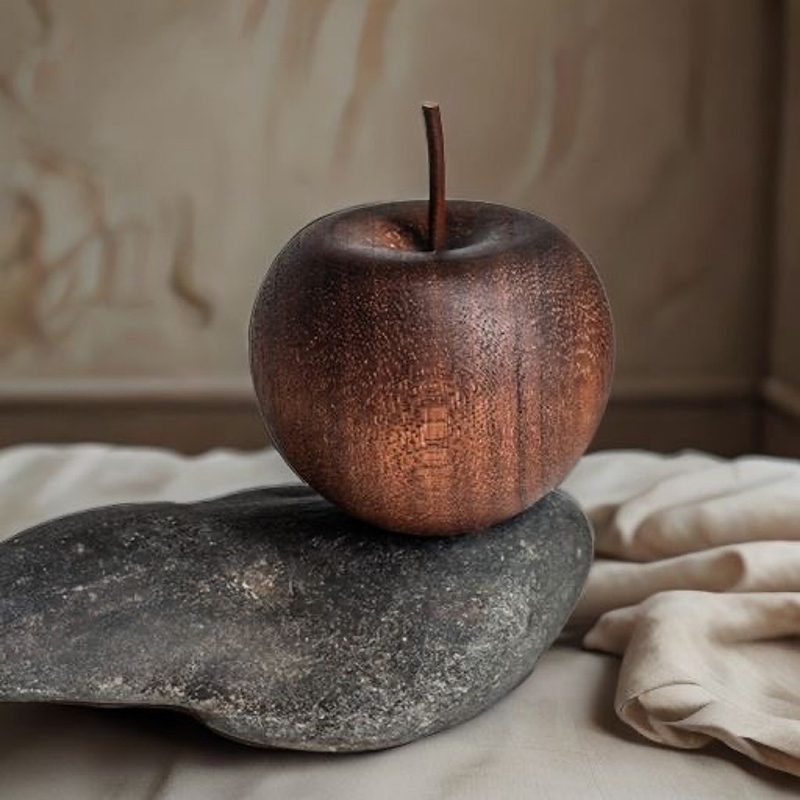 Home Fragrance And Diffuser - เครื่องกระจายกลิ่นหอมรูปแอปเปิ้ลไม้ 1 ชิ้น เหมาะสำหรับตกแต่งบ้าน ห้องน้ำ และรถยนต์