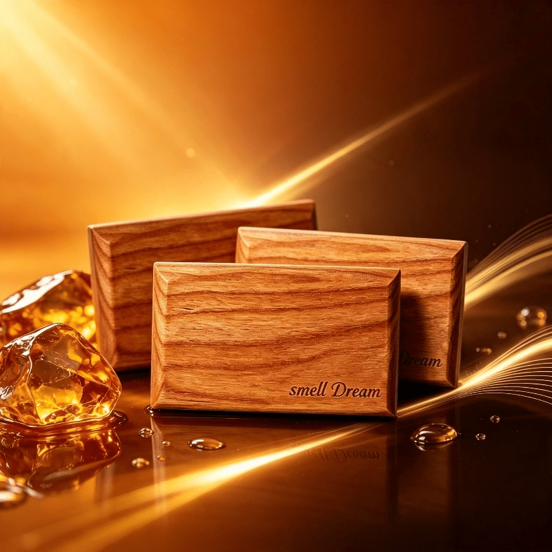 Home Fragrance Aroma Set - น้ำหอมปรับอากาศในรถยนต์ กลิ่นอำพันอุ่นๆ แบบก้อนไม้ ชุด 3 ชิ้น
