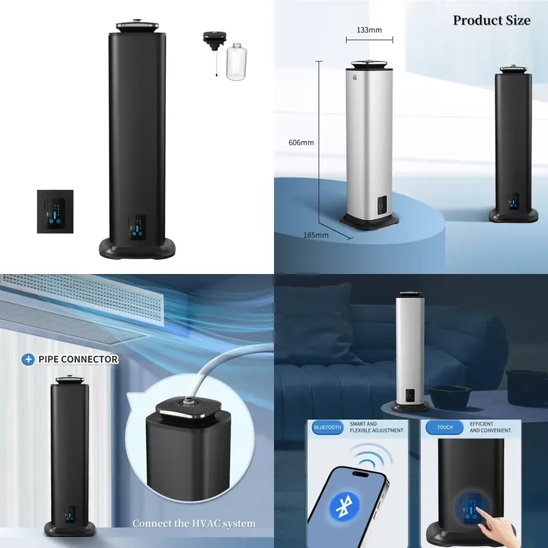 Home Fragrance And Diffuser - เครื่องกระจายกลิ่นน้ำหอมอัจฉริยะแบบไร้น้ำ ขนาด 800 มล. สำหรับโรงแรมและบ้าน ระบบกระจายกลิ่นแนวตั้งผ่านแอพพลิเคชั่น