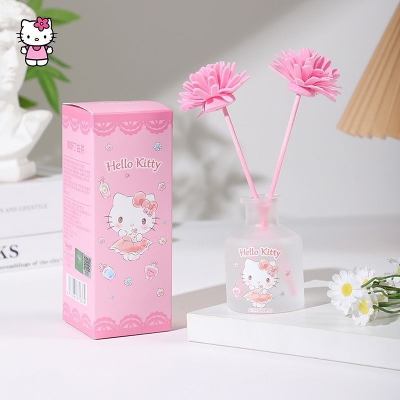 Home Fragrance Aroma Set - น้ำหอมปรับอากาศ Hello Kitty แบบไม่ใช้ไฟ สำหรับตกแต่งห้องนอน ห้องนั่งเล่น