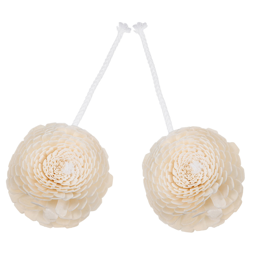 Home Fragrance And Diffuser - หัวดอกไม้สำหรับเครื่องกระจายกลิ่นน้ำมันหอมระเหย 2 ชิ้น พร้อมเชือกฝ้าย สามารถเปลี่ยนหัวดอกไม้ได้ อุปกรณ์เสริมขนาดเล็กสำหรับเครื่องกระจายกลิ่นน้ำมันหอมระเหย