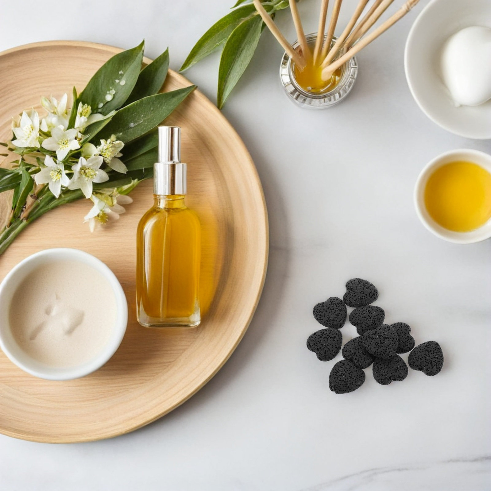 20 ชิ้น หินลาวาทรงหัวใจสำหรับอ - Home Fragrance And Diffuser บทวิจารณ์และราคา