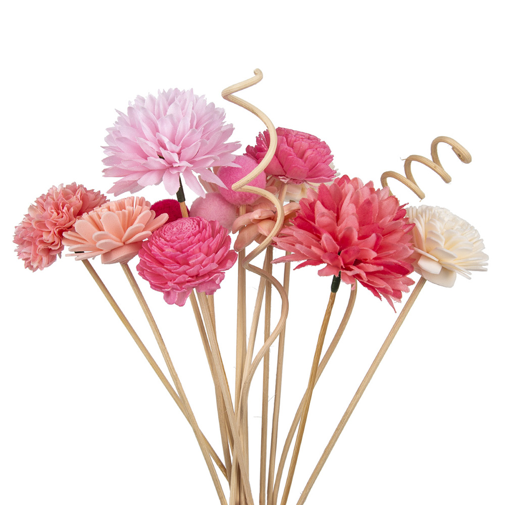 15 ชิ้นสีแดงดอกไม้จําลอง Reed  - Home Fragrance London บทวิจารณ์และราคา