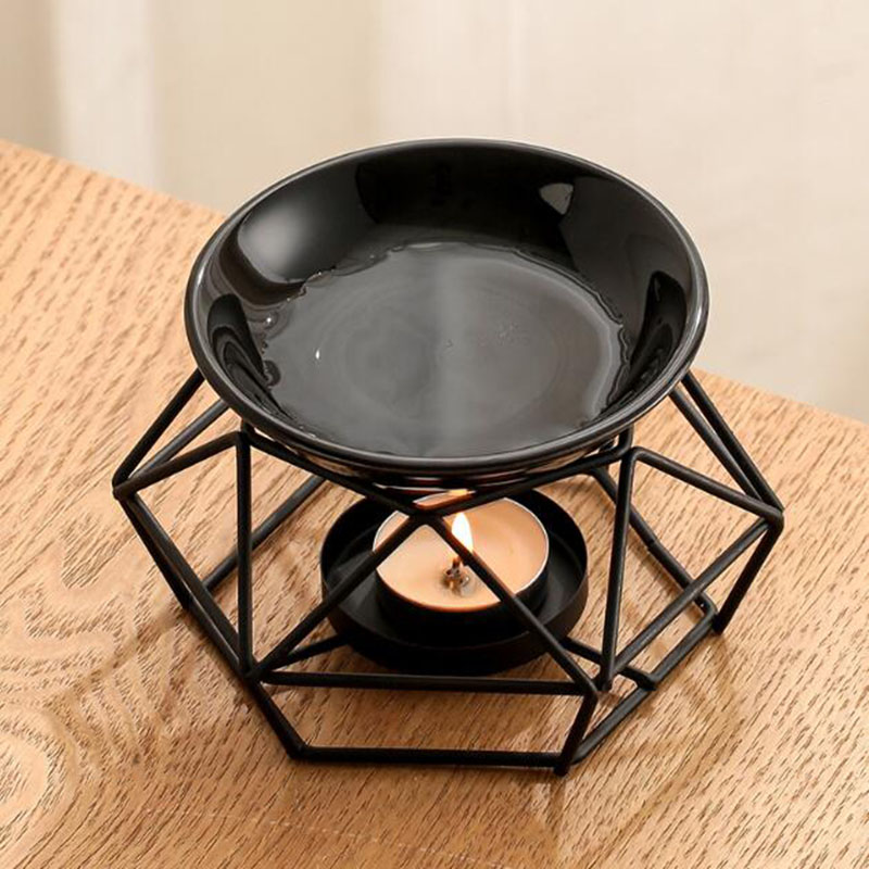 ชามเซรามิคชั้นวางเหล็กสีดํารูป - Home Fragrance Oils For Oil Burners บทวิจารณ์และราคา