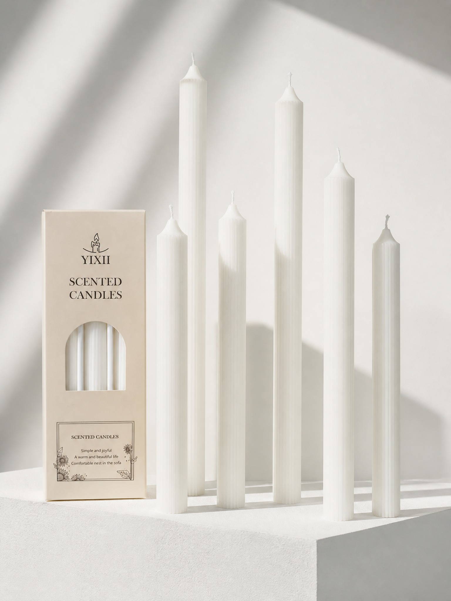 เทียนหอมแบบแท่งยาวลายทางแนวตั้ - Home Fragrance No 4 บทวิจารณ์และราคา